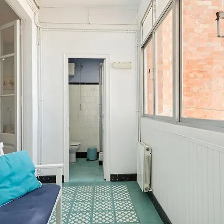 Vintage Blue House With Balcony